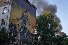 Rusijos karas prieš Ukrainą. Rusų dronų ataka Kyjive