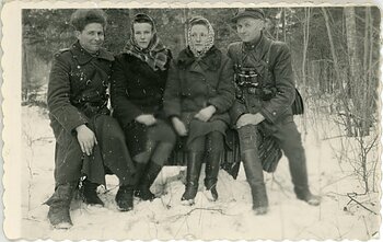 Lithuanian partisans, 1940s - 1950s. Associative photo