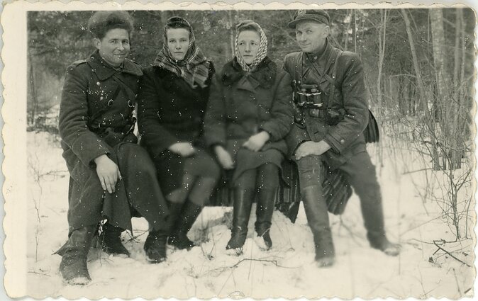 Lithuanian partisans, 1940s - 1950s. Associative photo