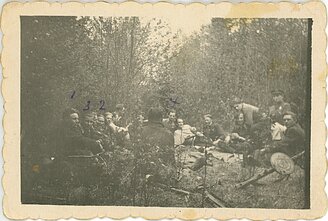 Lithuanian partisans at rest, August 4, 1950. Associative image.