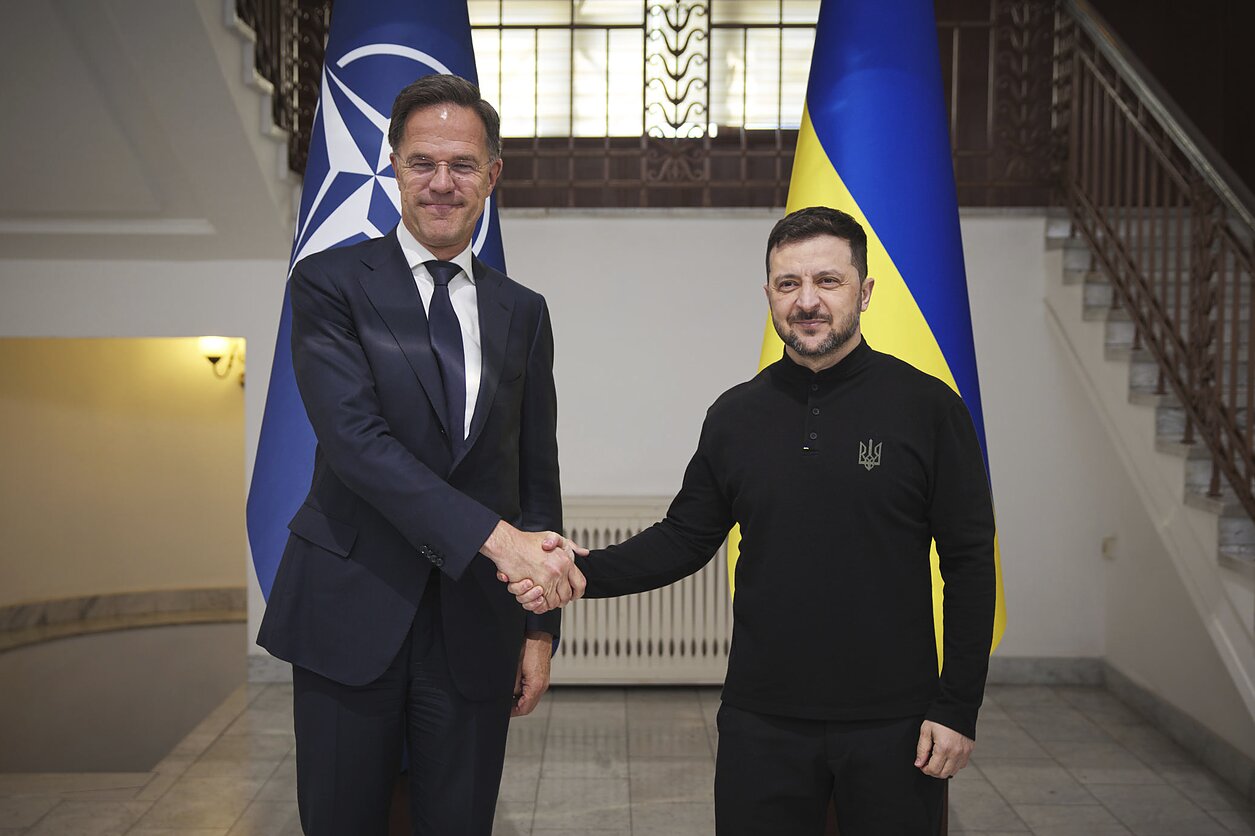 Markas Rutte ir Volodymyras Zelenskis