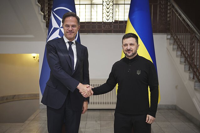 Markas Rutte ir Volodymyras Zelenskis