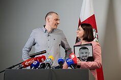 Siarhejus Cichanouskis ir Sviatlana Cichanouskaja Siarhejus Cichanouskis ir Sviatlana Cichanouskaja