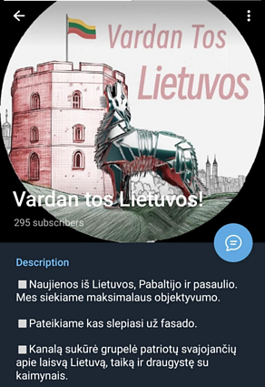 „Pravfondo“ finansuojamas propagandinis Telegram kanalas lietuviškai 