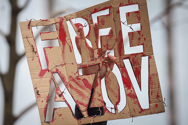 Mitingas, raginantis išlaisvinti „Azovo“ karius, Ukraina