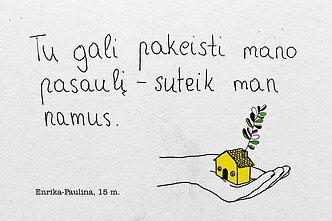 Lietuvoje prasidėjo Vaikų globos savaitė. Enrikos Paulinos užrašytas atvirukas Lietuvoje prasidėjo Vaikų globos savaitė. Enrikos Paulinos užrašytas atvirukas