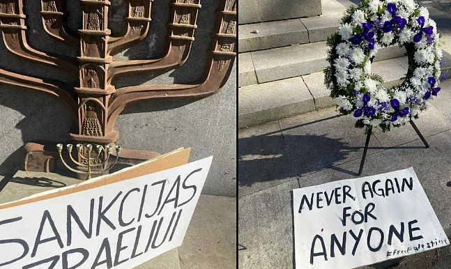 Antiizraelitiški užrašai prie Panerių memorialo Antiizraelitiški užrašai prie Panerių memorialo