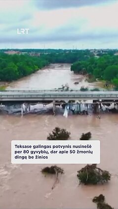 Potvyniai Teksase nusinešė per 80 gyvybių