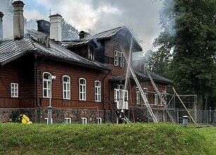 Gaisras Vilkiškių dvare