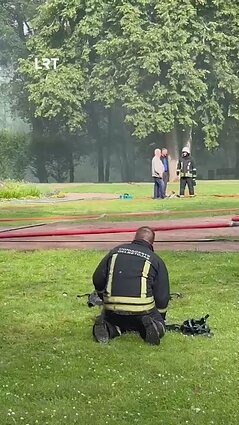 Šalčininkų rajone užsidegė Vilkiškių dvaras