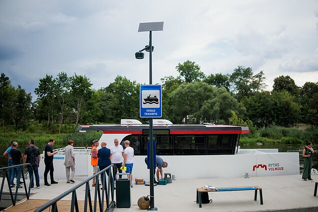 The city of Vilnius launched its first electric passenger boat on the Neris River 