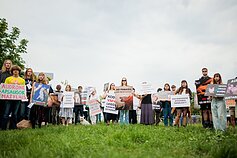 Surengtas dar vienas protestas prieš paršelių kastraciją be nuskausminamųjų