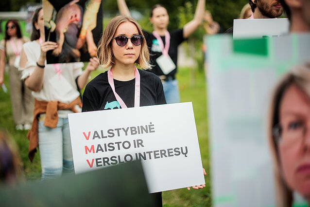 Surengtas dar vienas protestas prieš paršelių kastraciją be nuskausminamųjų