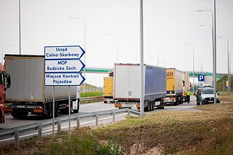 Border checkpoint between Lithuania and Poland