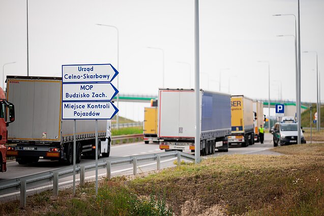 Border checkpoint between Lithuania and Poland