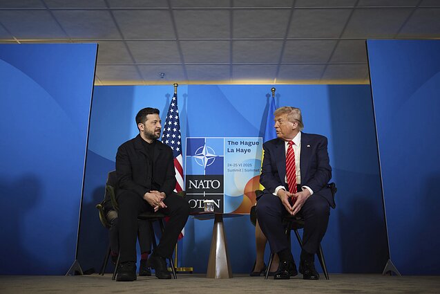 Volodymyras Zelenskis ir Donaldas Trumpas