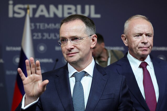 Rusijos delegacijos vadovas Vladimiras Medinskis