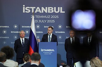 Rusijos delegacijos vadovas Vladimiras Medinskis