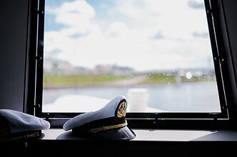 Passenger riverboat in Vilnius