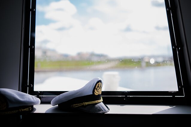 Passenger riverboat in Vilnius