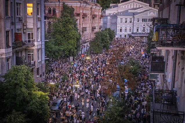 Протесты в Киеве после принятия закона о НАБУ и САП
