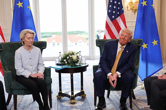 Susitiko Ursula von der Leyen ir Donaldas Trumpas Susitiko Ursula von der Leyen ir Donaldas Trumpas