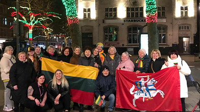Lithuanian Independence Day lit up city centre of Peterborough