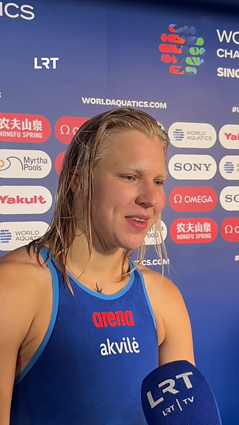 Ketvirtą kartą iš eilės pasaulio čempione tapusi Meilutytė švytėjo laime