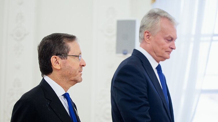 Su Izraelio prezidentu susitikęs Nausėda: raginu imtis veiksmų humanitarinei krizei spręsti