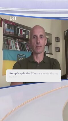 Kumpis įvertino aptikto drono su sprogmenimis pavojų
