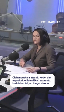 „Skausmingas klausimas“: Cichanouskaja atsakė į kritiką dėl lietuvių kalbos