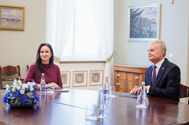 Gitanas Nausėda susitiko su kandidate į premjerus Inga Ruginiene