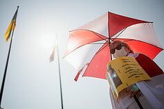 Lietuvos baltarusiai suklastotų prezidento rinkimų metinių proga susirinko į mitingą