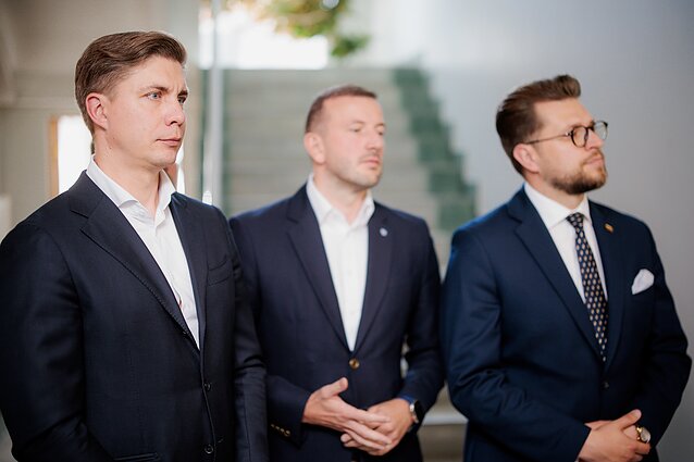 Demokratų sąjungos „Vardan Lietuvos“ lyderiai atvyko pas socialdemokratus