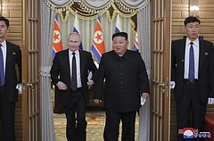 Vladimiras Putinas ir Kim Jong Unas