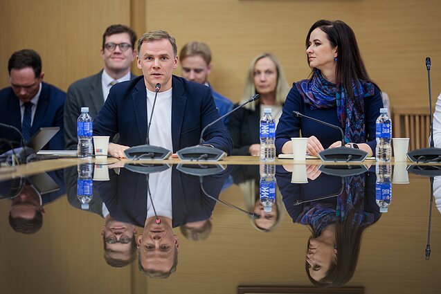 Inga Ruginienė susitiko su TS-LKD frakcija; Mindaugas Lingė Inga Ruginienė susitiko su TS-LKD frakcija; Mindaugas Lingė
