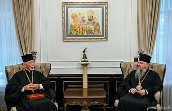 Митрополит Епіфаній зустрівся з Екзархом Вселенського Патріарха в Литві у Києві