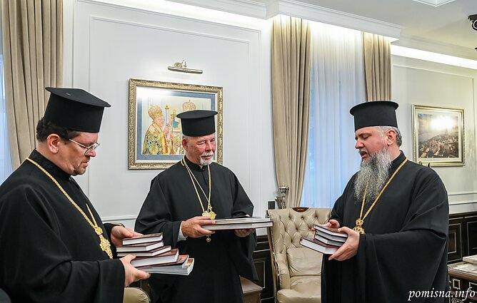 Митрополит Епіфаній зустрівся з Екзархом Вселенського Патріарха в Литві у Києві