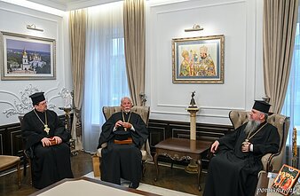 Митрополит Епіфаній зустрівся з Екзархом Вселенського Патріарха в Литві у Києві
