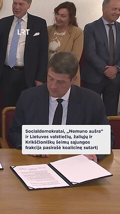 Pasirašyta valdančiosios koalicijos sutartis: išsidalintos ministerijos
