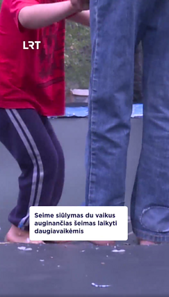 Siūlymas Seime: du vaikus auginančias šeimas laikyti daugiavaikėmis