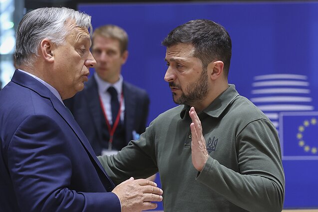 Hungarian Prime Minister Viktor Orbán and Ukrainian President Volodymyr Zelensky