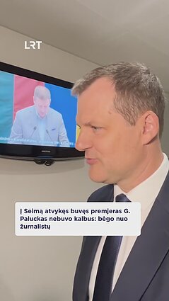 Į Seimą atvykęs buvęs premjeras G. Paluckas nebuvo kalbus