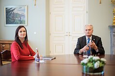 Inga Ruginienė susitiko su Gitanu Nausėda