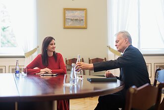 Inga Ruginienė susitiko su Gitanu Nausėda