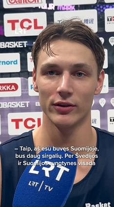 Švedų žvaigždės Larssono komentarai apie Jakučionį ir Švedijos šansus