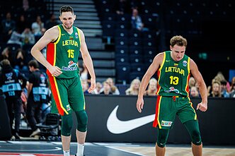 Laurynas Birutis, Rokas Jokubaitis, Europos krepšinio čempionatas: Lietuva – Didžioji Britanija