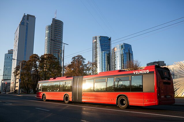 Bus in Vilnius (associative image)