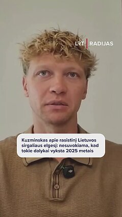 Kuzminskas: esu žaidęs su daug rasių žmonių ir mes visi esame lygūs