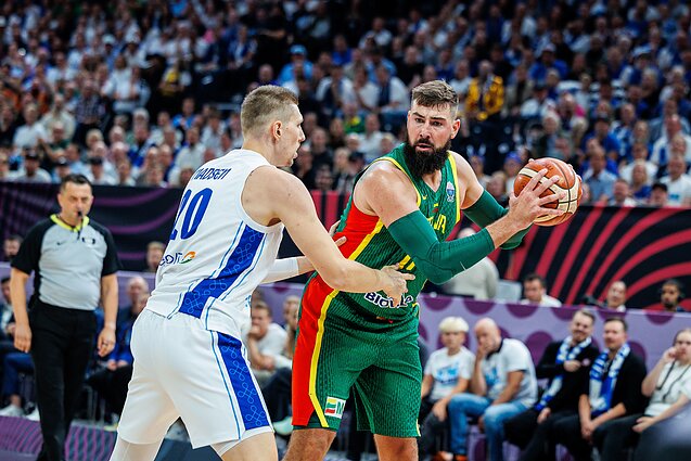 Jonas Valančiūnas, Europos krepšinio čempionatas: Lietuva – Suomija